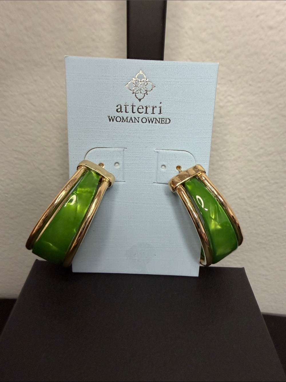 Piper K | Classic Green Statement Hoop Earrings
